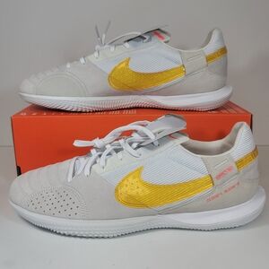 Mens Size Nike Streetgato Indoor Soccer Shoes White Gold DC8466-171 New